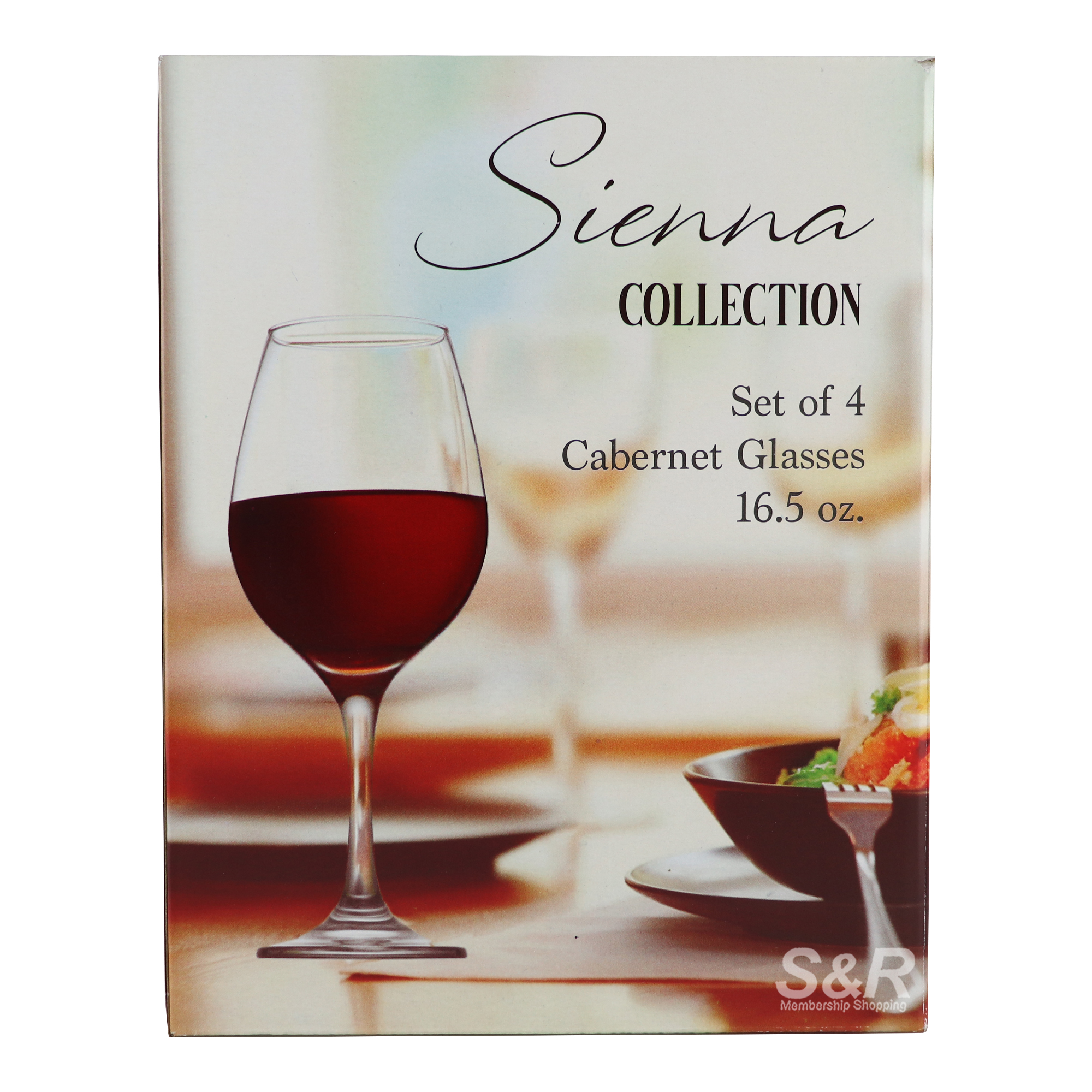 Sienna Collection Cabernet Glasses Set of 4 Sienna Collection Cabernet Glasses Set of 4
